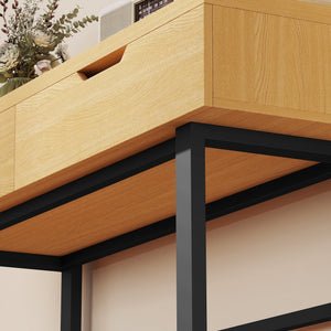 Konsolentisch schmal mit Schubladen und Metallgestell