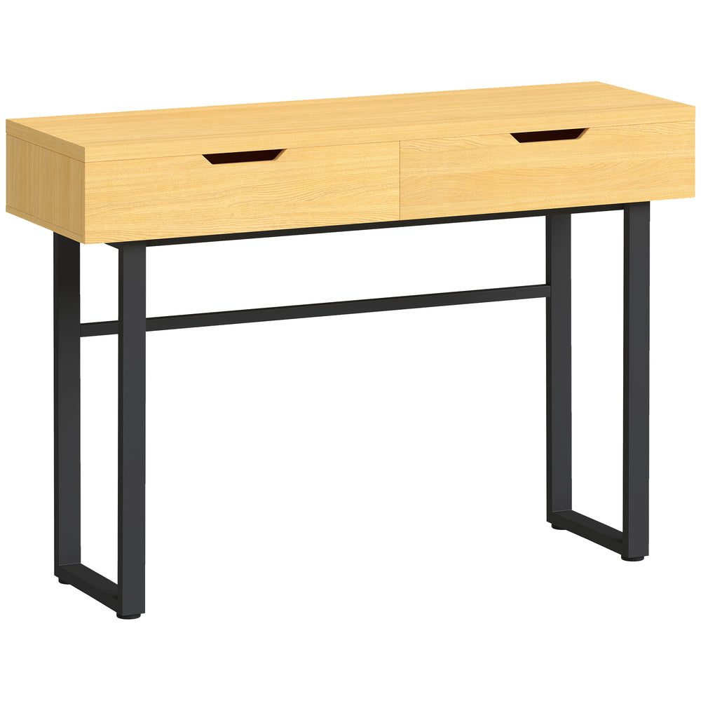 Konsolentisch schmal mit Schubladen und Metallgestell