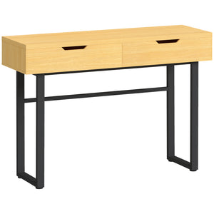 Konsolentisch schmal mit Schubladen und Metallgestell