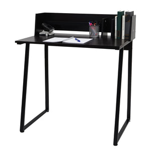 Moderner Konsolentisch Schwarz, Metall & MDF, 82x51cm