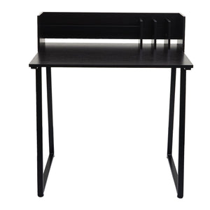 Moderner Konsolentisch Schwarz, Metall & MDF, 82x51cm