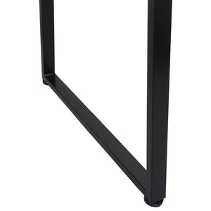 Moderner Konsolentisch Schwarz, Metall & MDF, 82x51cm