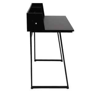 Moderner Konsolentisch Schwarz, Metall & MDF, 82x51cm