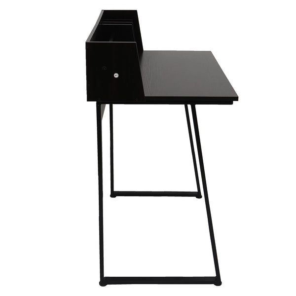 Moderner Konsolentisch Schwarz, Metall & MDF, 82x51cm