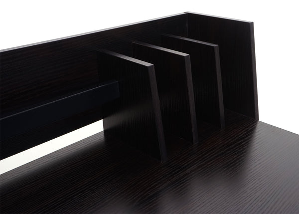 Moderner Konsolentisch Schwarz, Metall & MDF, 82x51cm