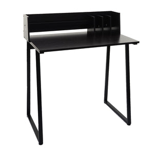 Moderner Konsolentisch Schwarz, Metall & MDF, 82x51cm