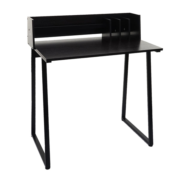 Moderner Konsolentisch Schwarz, Metall & MDF, 82x51cm