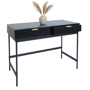 Konsolentisch Telefontisch Industrial Schublade 85x100x40cm Holzoptik schwarz