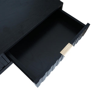 Konsolentisch Telefontisch Industrial Schublade 85x100x40cm Holzoptik schwarz