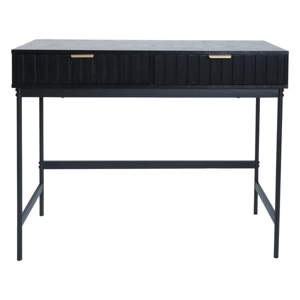 Konsolentisch Telefontisch Industrial Schublade 85x100x40cm Holzoptik schwarz