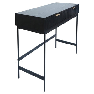 Konsolentisch Telefontisch Industrial Schublade 85x100x40cm Holzoptik schwarz