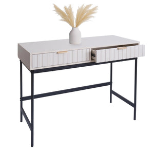 Konsolentisch Telefontisch Industrial Schublade 85x100x40cm Holzoptik weiss