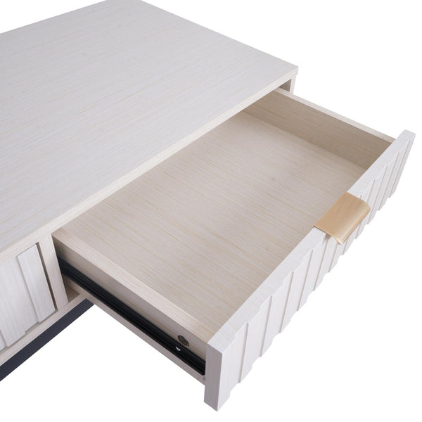 Konsolentisch Telefontisch Industrial Schublade 85x100x40cm Holzoptik weiss