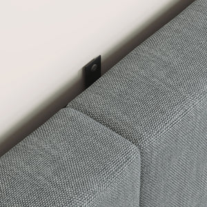 Kopfteil Bett höhenverstellbar für Schlafzimmer 160cm Leinenoptik grau