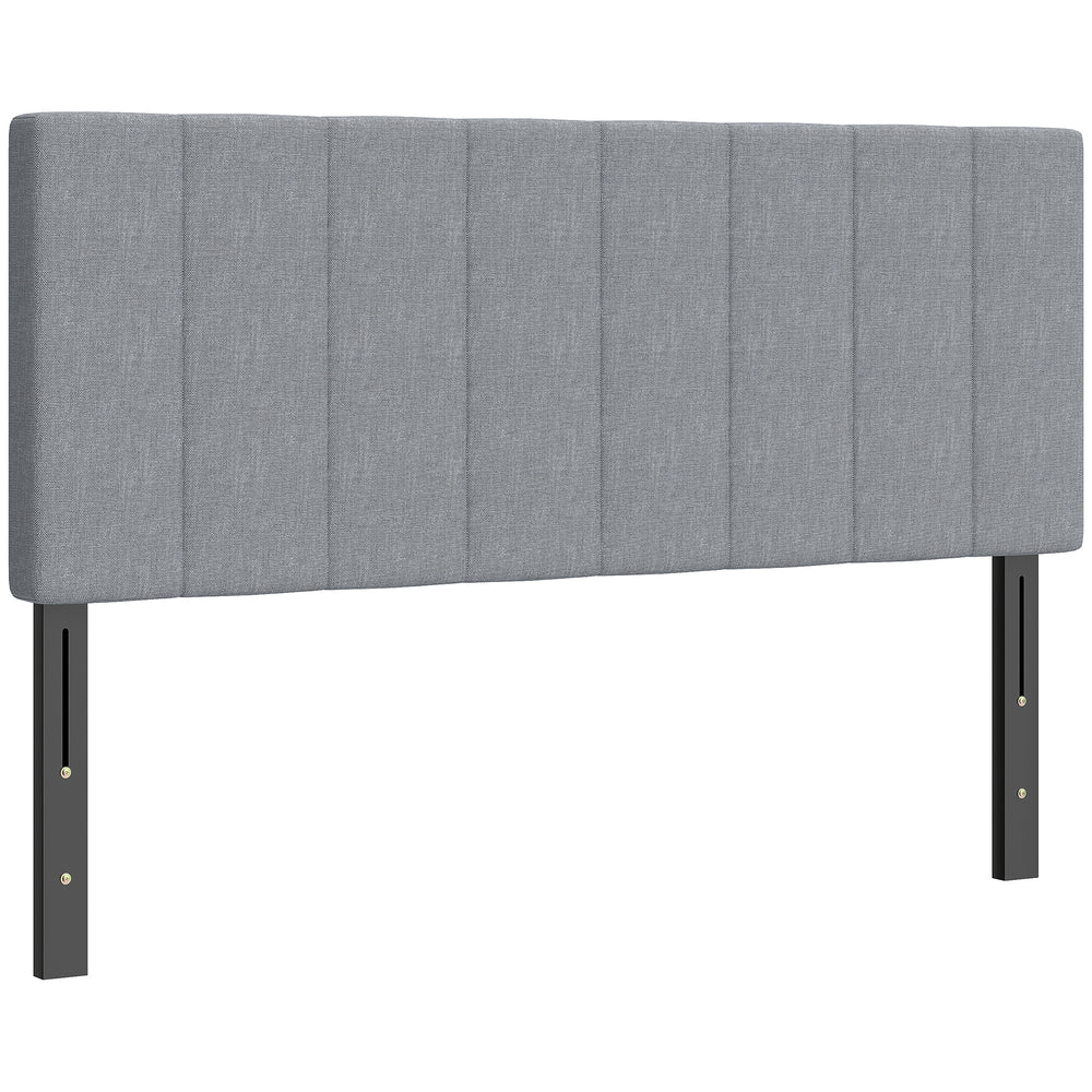 Kopfteil Bett höhenverstellbar für Schlafzimmer 160cm Leinenoptik grau