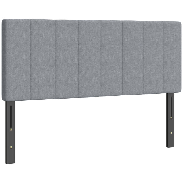 Kopfteil Bett höhenverstellbar für Schlafzimmer 160cm Leinenoptik grau