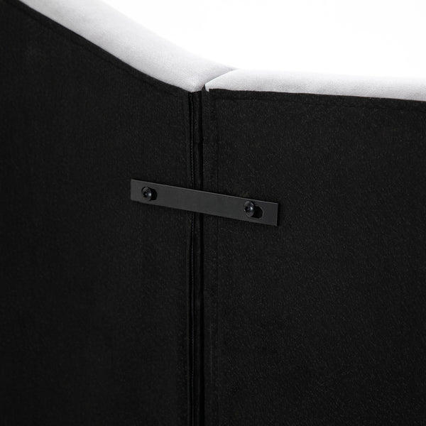 Kopfteil Betthaupt gepolstert 185x8x134cm Grau