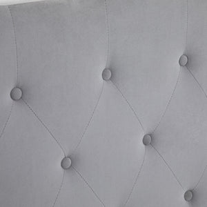 Kopfteil Betthaupt gepolstert 185x8x134cm Grau