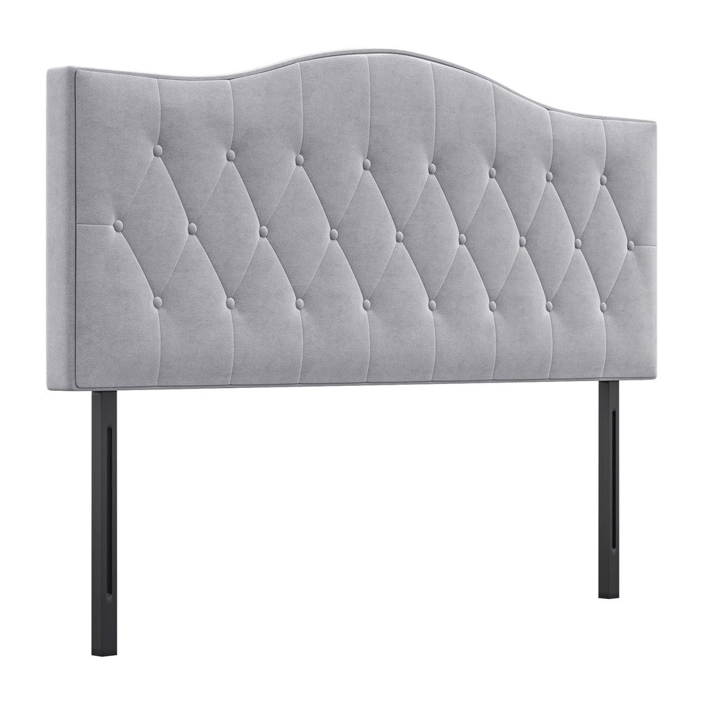 Kopfteil Betthaupt gepolstert 185x8x134cm Grau