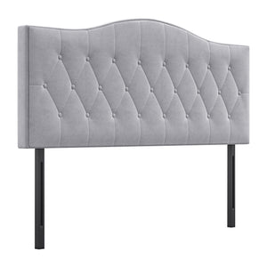 Kopfteil Betthaupt gepolstert 185x8x134cm Grau