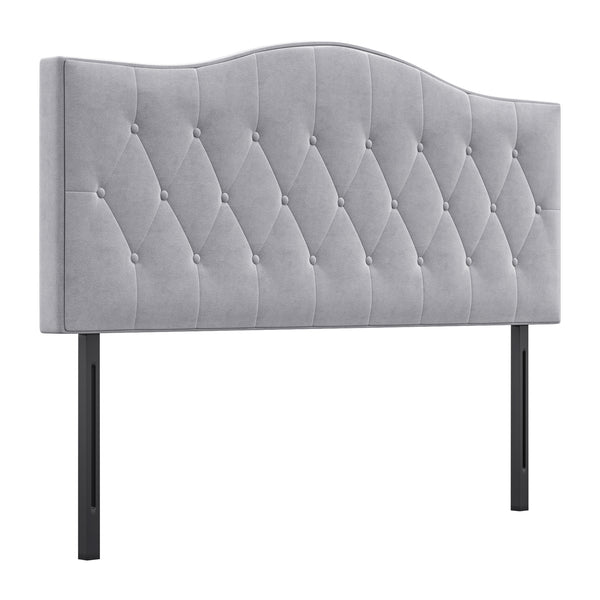 Kopfteil Betthaupt gepolstert 185x8x134cm Grau
