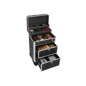 Kosmetikkoffer Make-up-Koffer mobil Schwarz