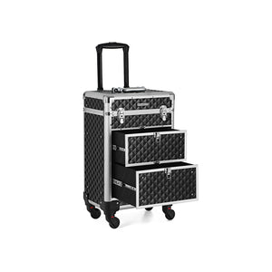 Kosmetikkoffer Make-up-Koffer mobil Schwarz