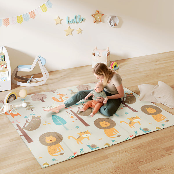 Baby Krabbelmatte faltbar doppelseitig gross 196x176cm