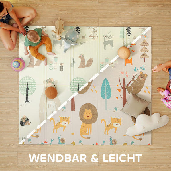 Baby Krabbelmatte faltbar doppelseitig gross 196x176cm