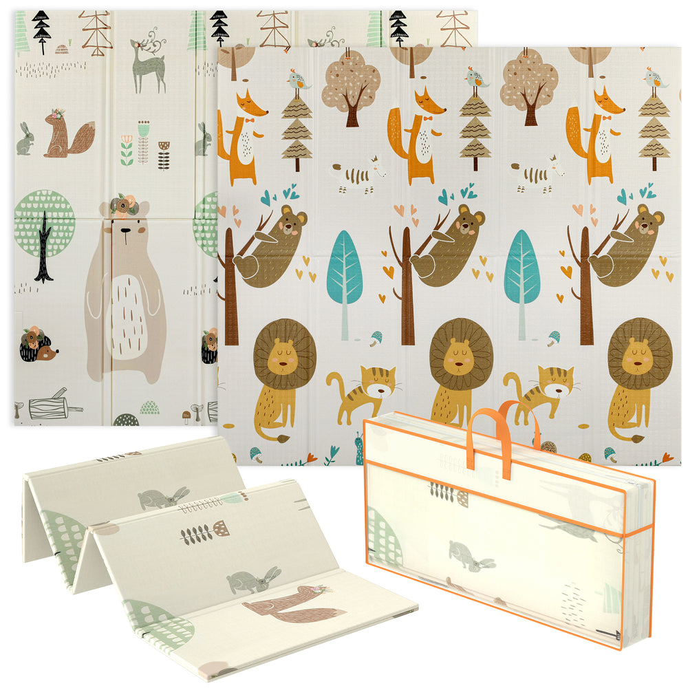 Baby Krabbelmatte faltbar doppelseitig gross 196x176cm