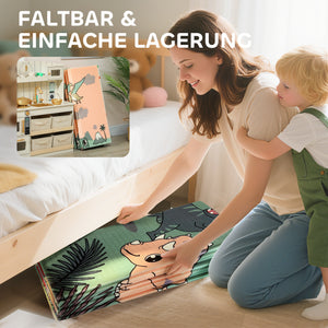 Krabbelmatte für Babys faltbar doppelseitig und bunt
