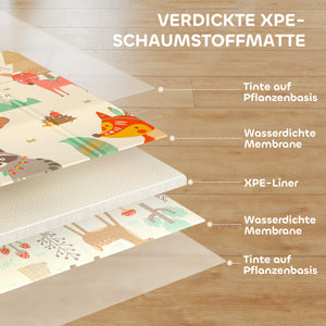 Baby Krabbelmatte Spielmatte faltbar doppelseitig gross