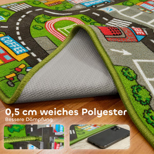 Krabbelmatte Baby Spielmatte rutschfest mit Stadtmotiv 200x150cm