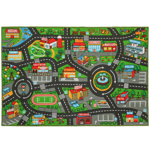 Krabbelmatte Baby Spielmatte rutschfest mit Stadtmotiv 200x150cm