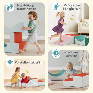 Kletter- und Krabbelset für Kleinkinder 3-teilig hellgrau