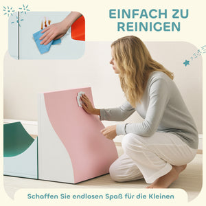 Kletter- und Krabbelset für Kleinkinder 3-teilig hellgrau