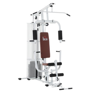 Kraftstation Fitnessstation mit Gewichten Latzug und Beincurl