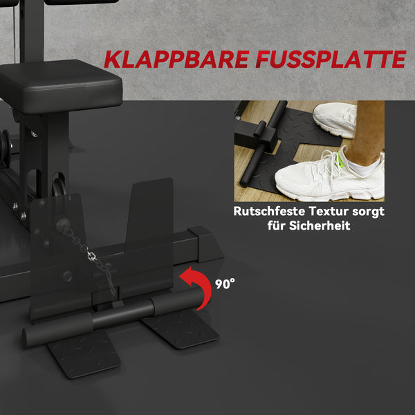 Kraftstation Fitnessgerät mit Ruderzug für Zuhause Heimtraining