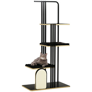 Kratzbaum für Katzen modern mit 3 Plattformen und Liegeflächen