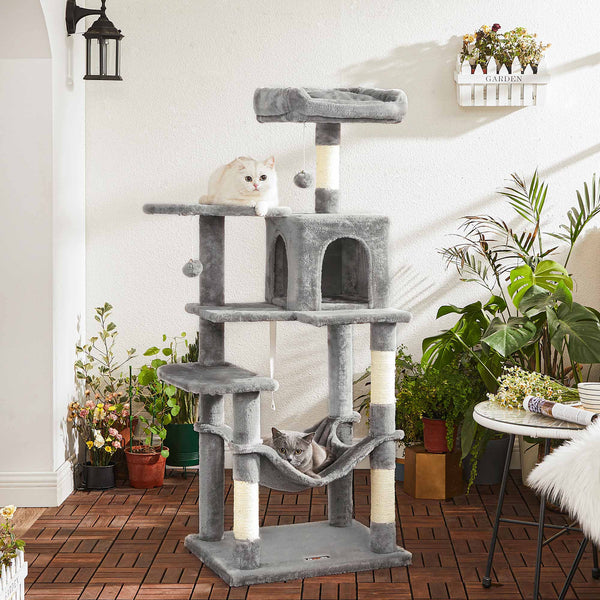 Kratzbaum Katzenbaum 143cm mit Hängematte