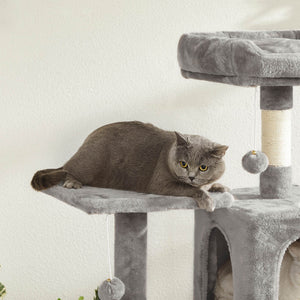 Kratzbaum Katzenbaum 143cm mit Hängematte
