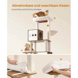 Kratzbaum Katzenbaum mit Platz für Katzentoilette Braun