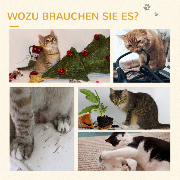 Kratzbaum für kleine Katzen mit Spielball 49cm Cremeweiss