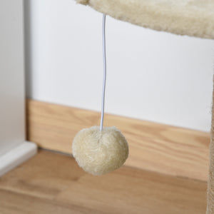 Kratzbaum für kleine Katzen mit Spielball 49cm Cremeweiss