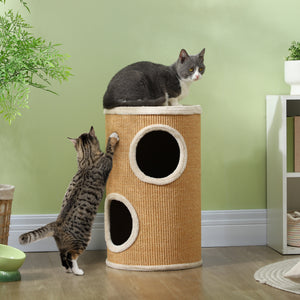 Kratzbaum für Katzen stabil mit Sisal und Plüsch viel Platz