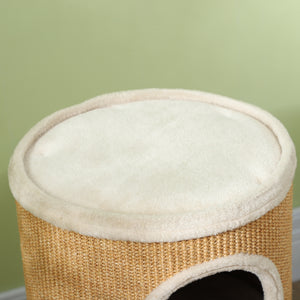 Kratzbaum für Katzen stabil mit Sisal und Plüsch viel Platz