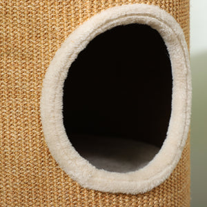 Kratzbaum für Katzen stabil mit Sisal und Plüsch viel Platz