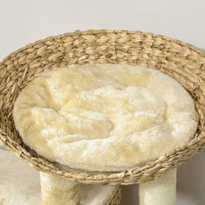 Kratzbaum mit Spielball Sisal 98cm Beige