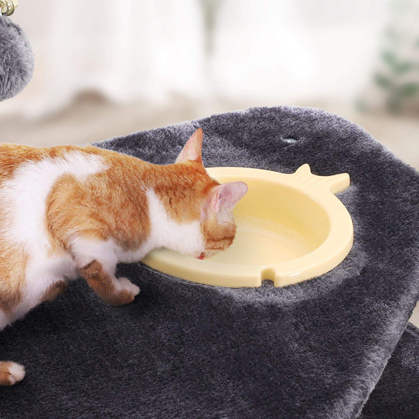 Kratzbaum Katzenbaum Spielturm stabil grosse Katzen 164cm Plüsch Rauchgrau