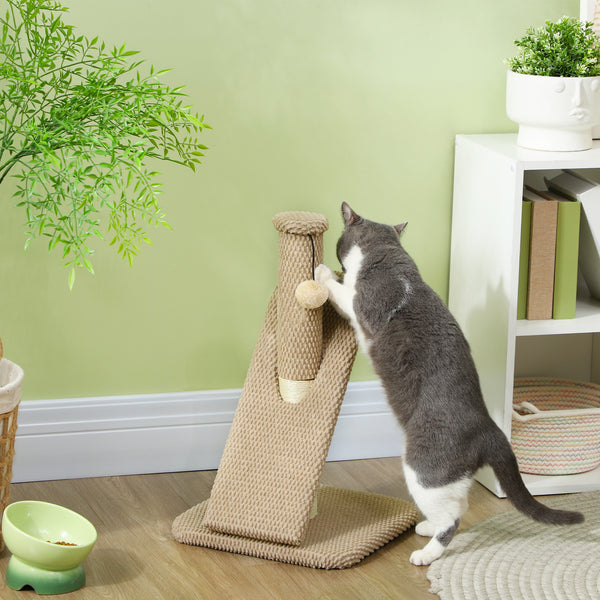 Kratzstamm Sisal mit Spielball 54cm Cremeweiss